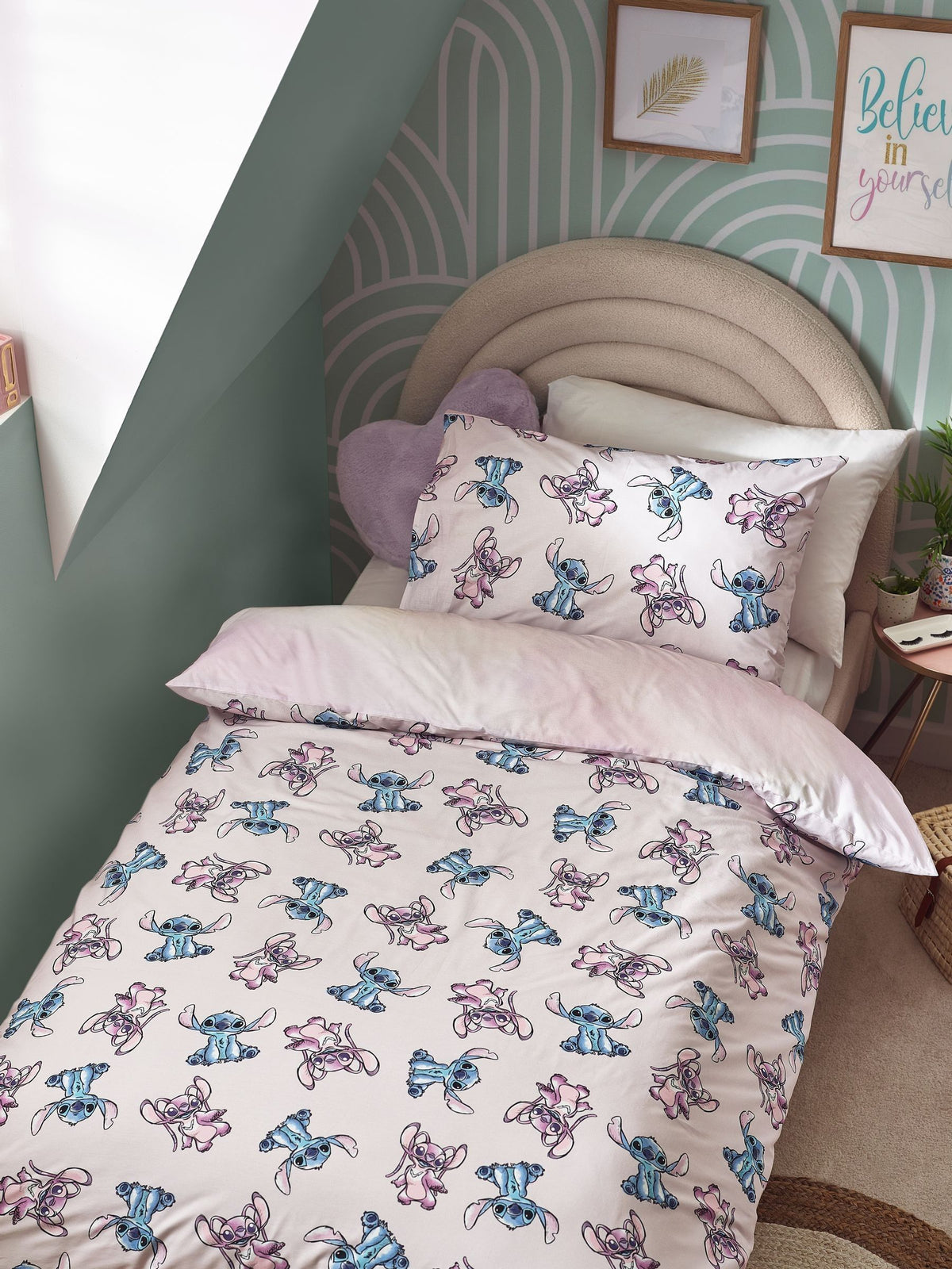 Lilo & Stitch Purple Reversible 100% Cotton Duvet Cover and Pillowcase Set - image 2