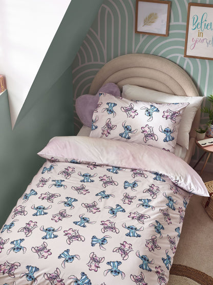 Lilo & Stitch Purple Reversible 100% Cotton Duvet Cover and Pillowcase Set - image 2