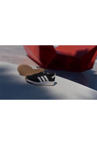 adidas Black/White Run 70s 2.0 Lace Junior Trainers image 2