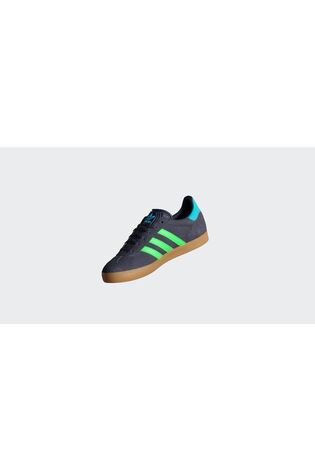 adidas Originals Blue/Green Junior Gazelle Trainers image 2