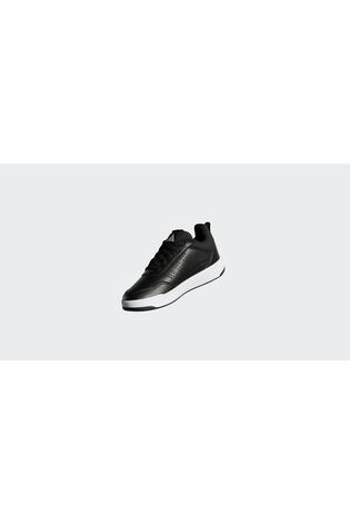 adidas Black Ground/White Hook and Loop Tensaur Sport 3.0 Junior Trainers image 2