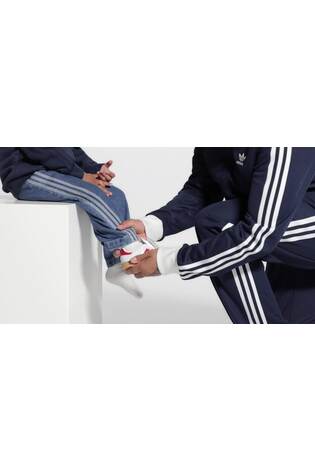 adidas Originals White/Red/Grey Samba OG Comfort Closure Elastic Lace Trainers image 2
