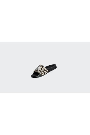 adidas Brown Adilette Logo Kids Sandals image 2