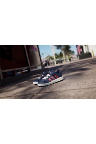 adidas Blue Marvel Spiderman Grand Court Kids Trainers image 2