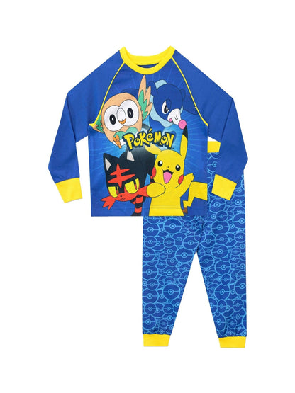 Character Blue Pokemon Pikachu, Sprigatito, Quaxly, and Fuecoco Pyjamas - image 1