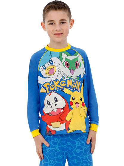 Character Blue Pokemon Pikachu, Sprigatito, Quaxly, and Fuecoco Pyjamas - image 2