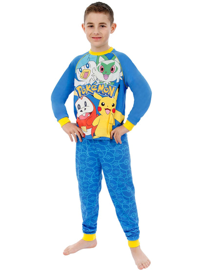 Character Blue Pokemon Pikachu, Sprigatito, Quaxly, and Fuecoco Pyjamas - image 3