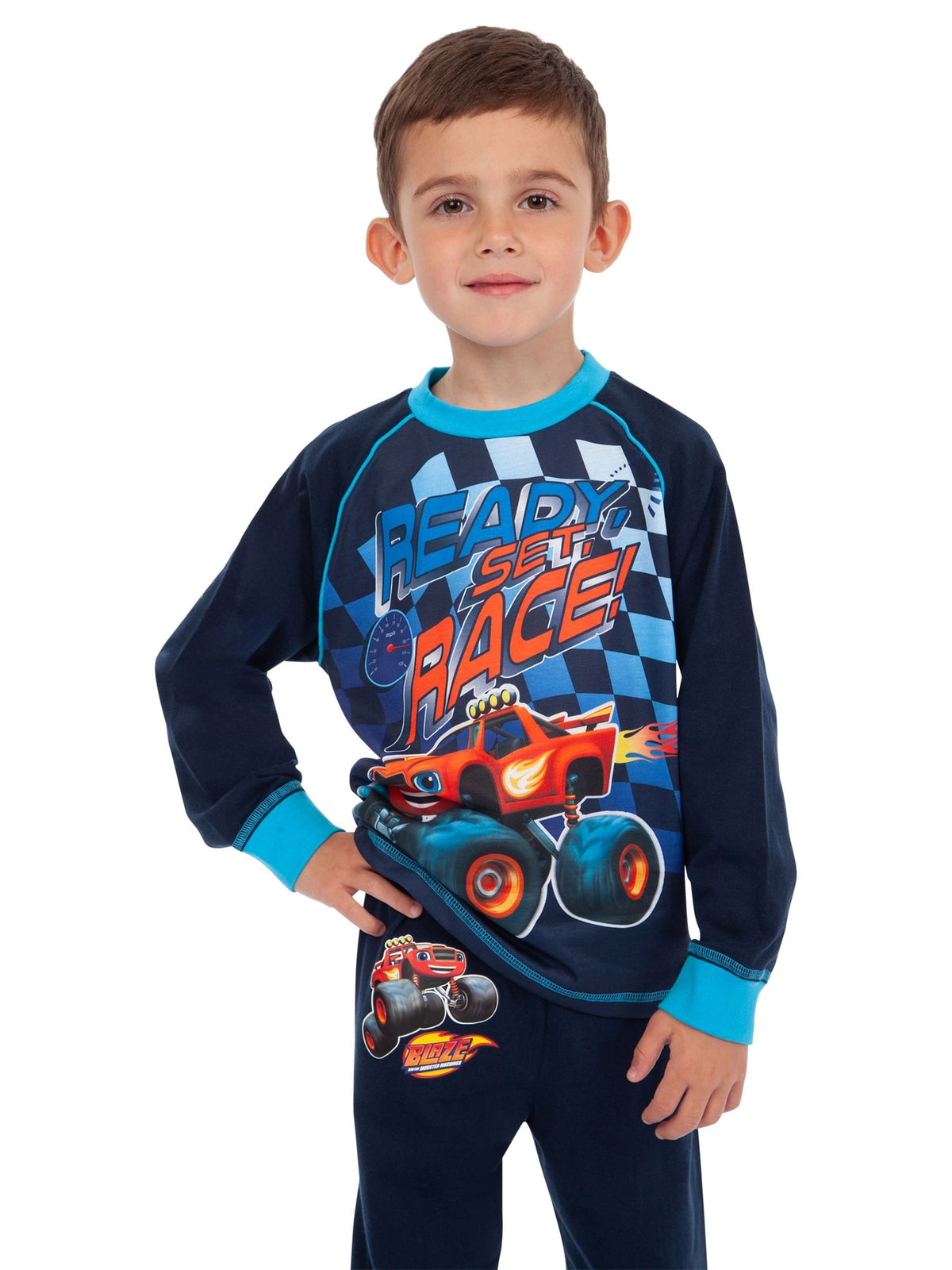Character Blue Blaze And The Monsters Machines Ready Race Pyjamas Set - image 3