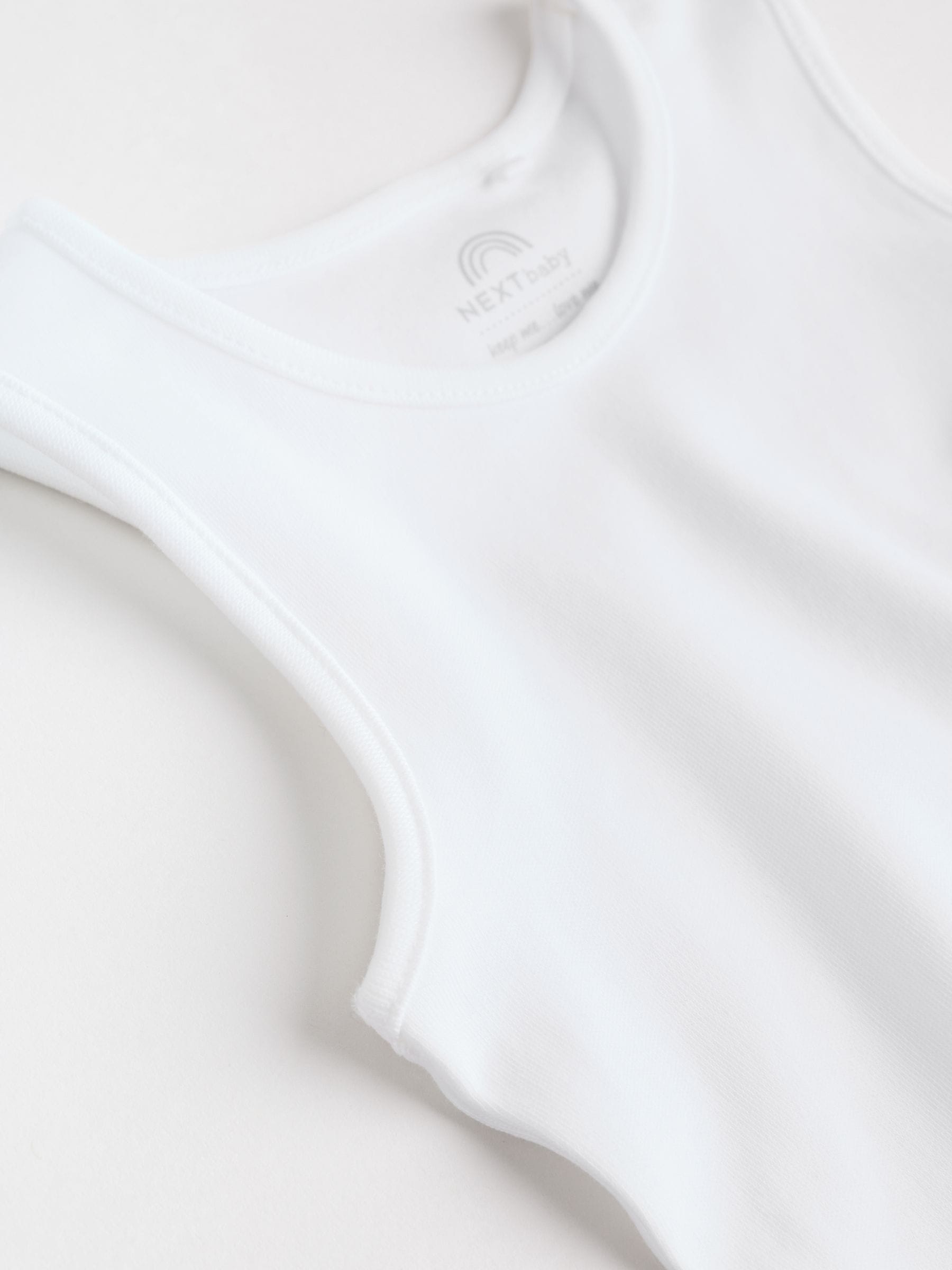 White 5 Pack Baby Vest Bodysuits image 10