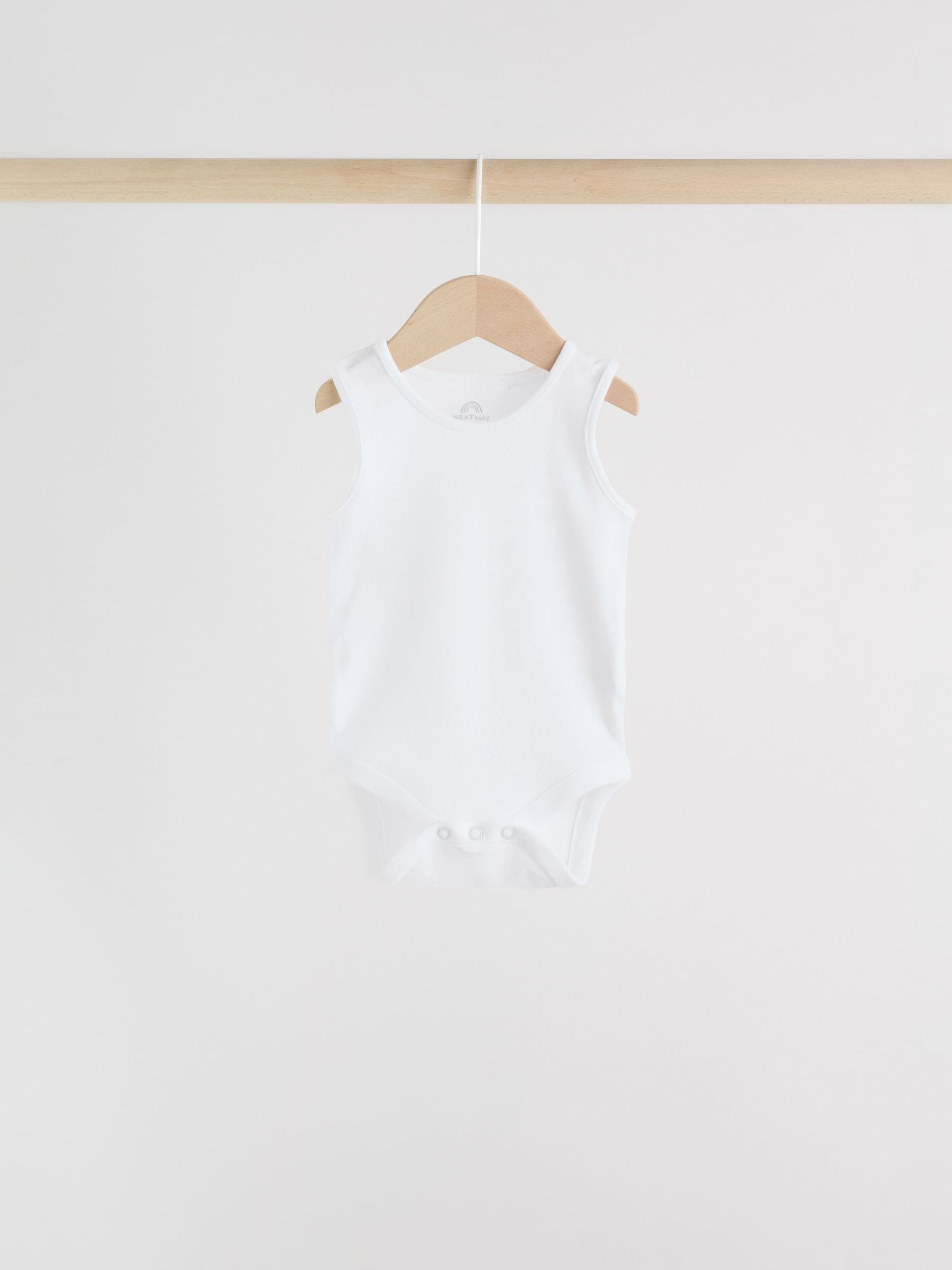White 5 Pack Baby Vest Bodysuits image 3