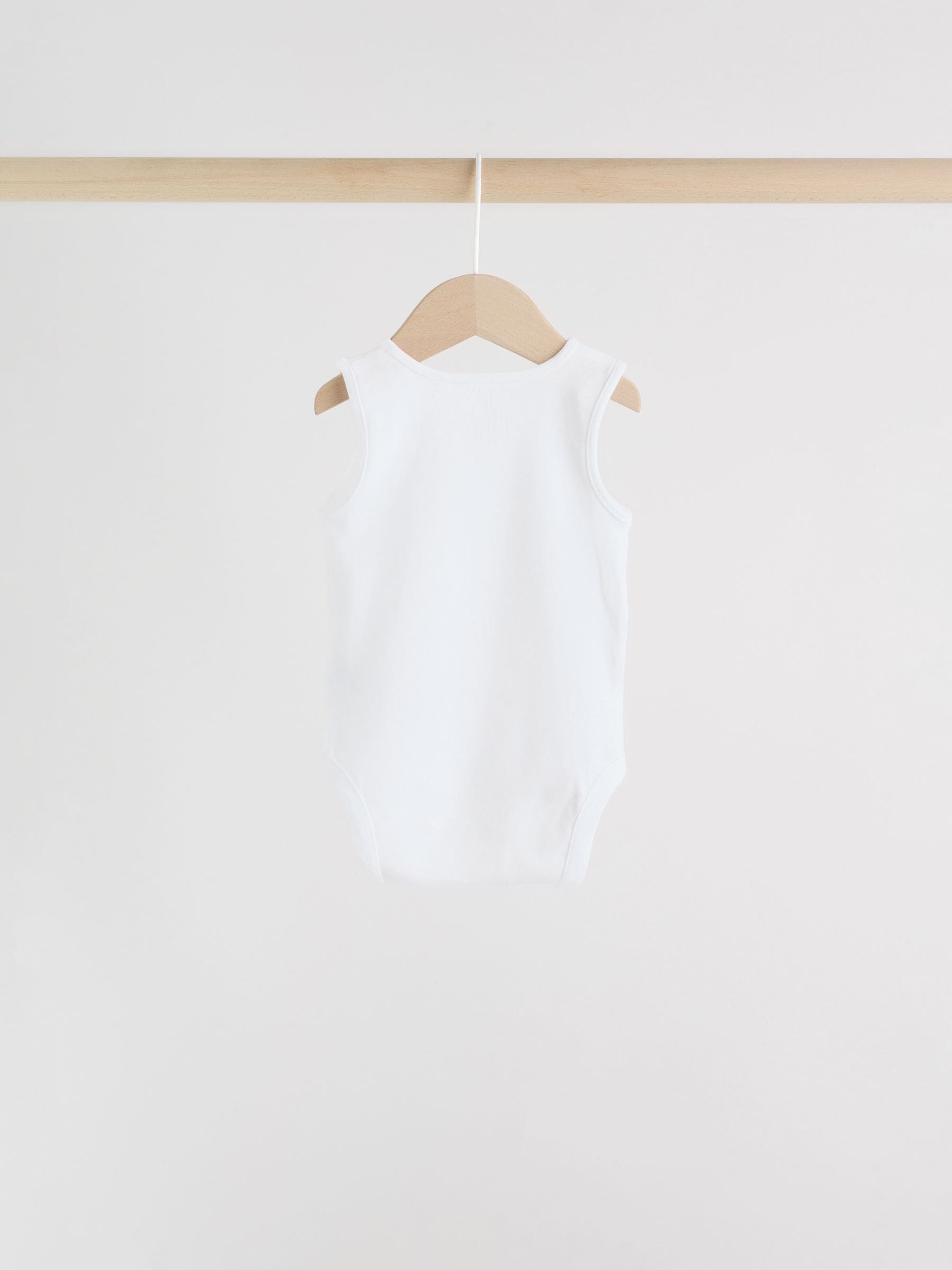 White 5 Pack Baby Vest Bodysuits image 4