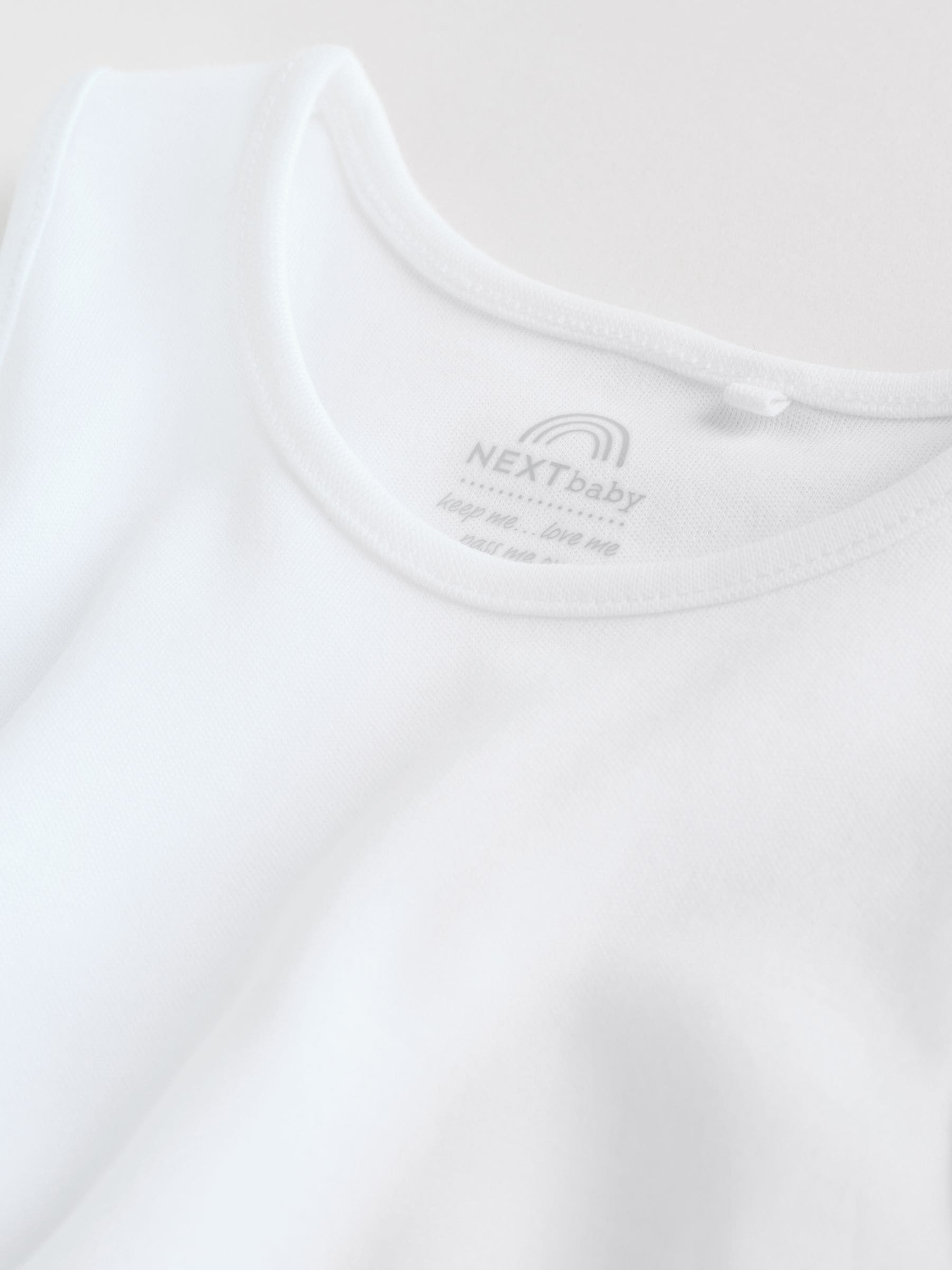 White 5 Pack Baby Vest Bodysuits image 7