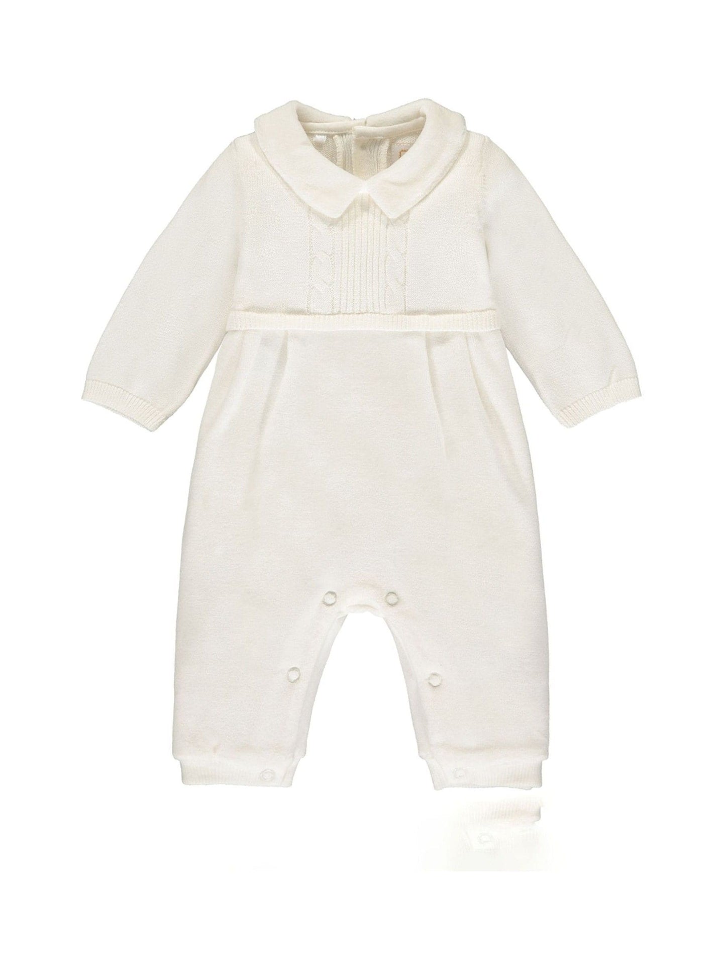 Emile Et Rose White 100% Cotton Cable Knit Upper & Velour Lower Aio With Hat image 3