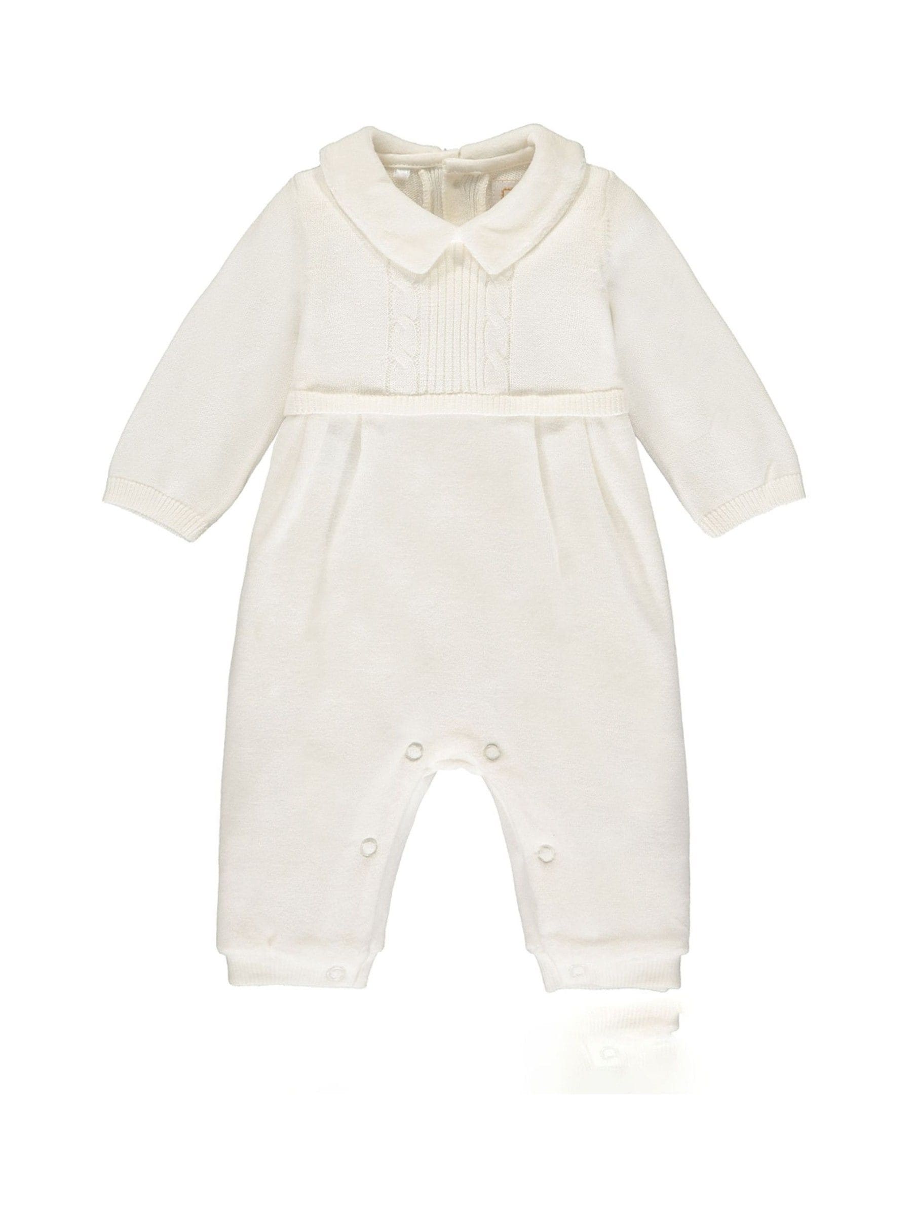 Emile Et Rose White 100% Cotton Cable Knit Upper & Velour Lower Aio With Hat image 3