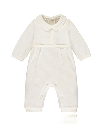 Emile Et Rose White 100% Cotton Cable Knit Upper & Velour Lower Aio With Hat image 3