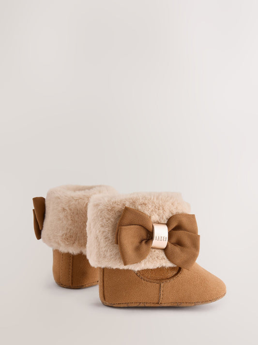 Baker by Ted Baker Baby Girls Faux Fur Trim Padders Boots image 2