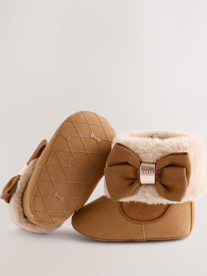 Baker by Ted Baker Baby Girls Faux Fur Trim Padders Boots image 3