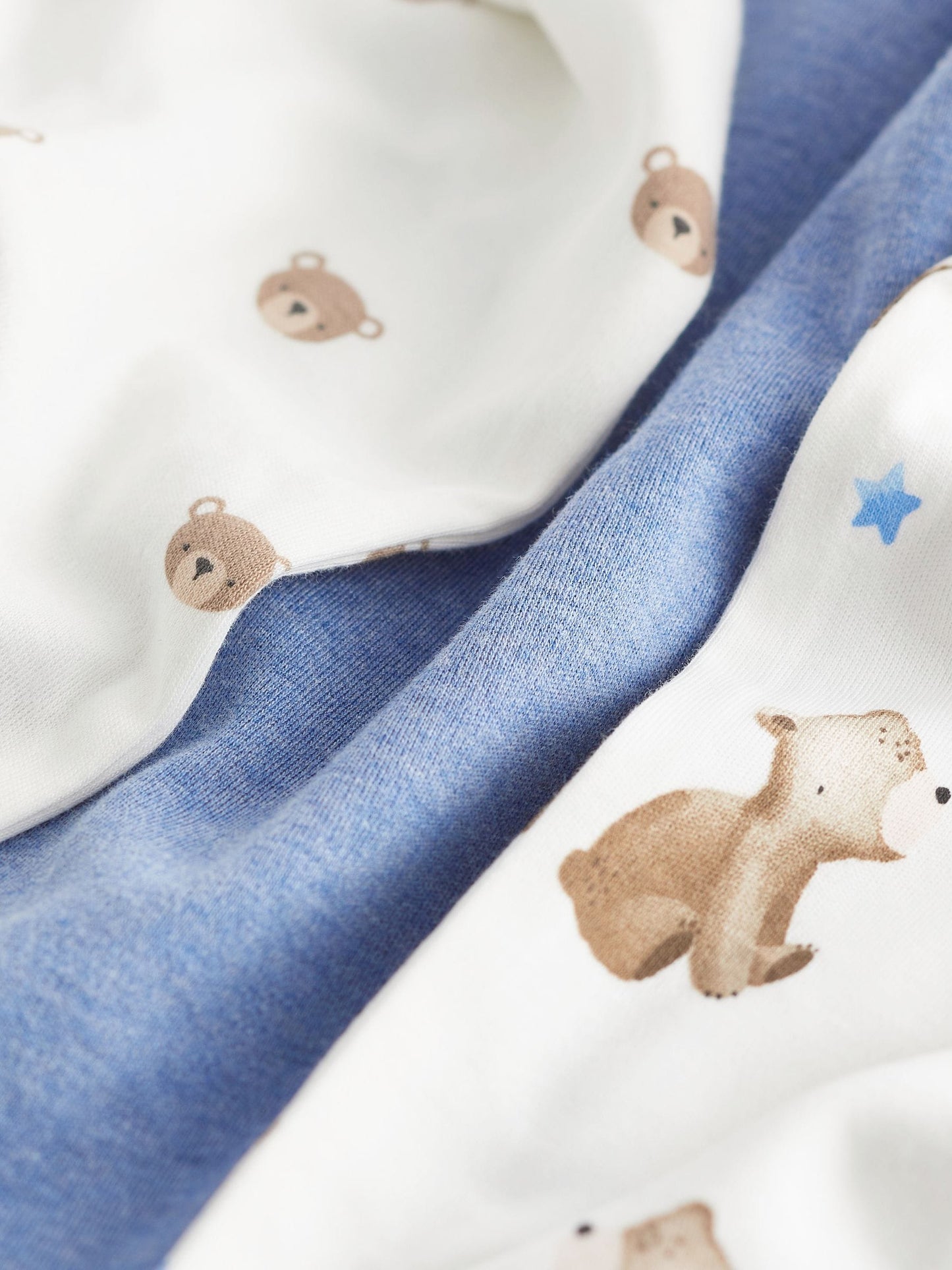 Light Blue Bear 3 Pack Snuggle Pyjamas (9mths-6yrs)