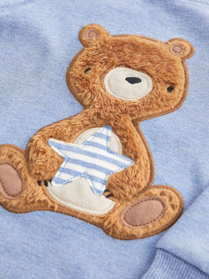 Light Blue Bear 3 Pack Snuggle Pyjamas (9mths-6yrs)