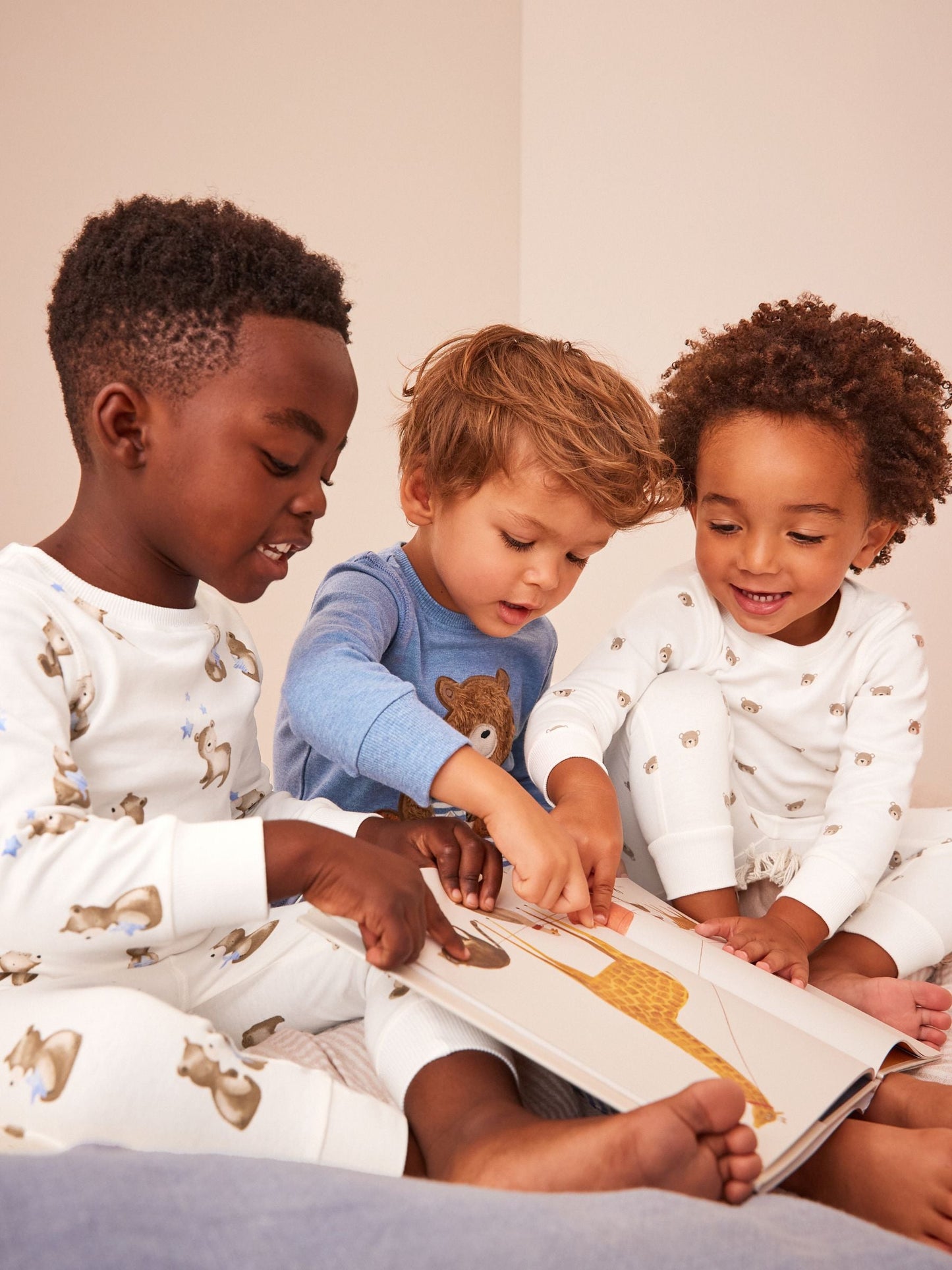 Light Blue Bear 3 Pack Snuggle Pyjamas (9mths-6yrs)