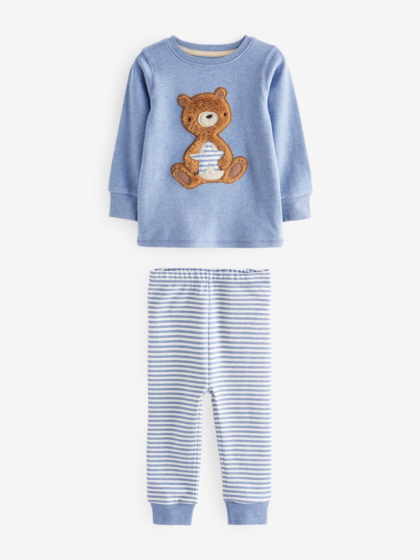 Light Blue Bear 3 Pack Snuggle Pyjamas (9mths-6yrs)