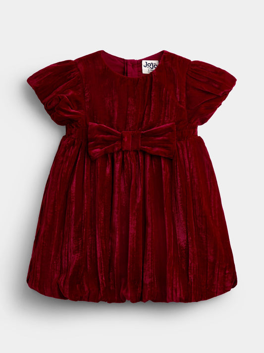 JoJo Maman Bébé Bright Red Velvet Christmas Dress - image 1