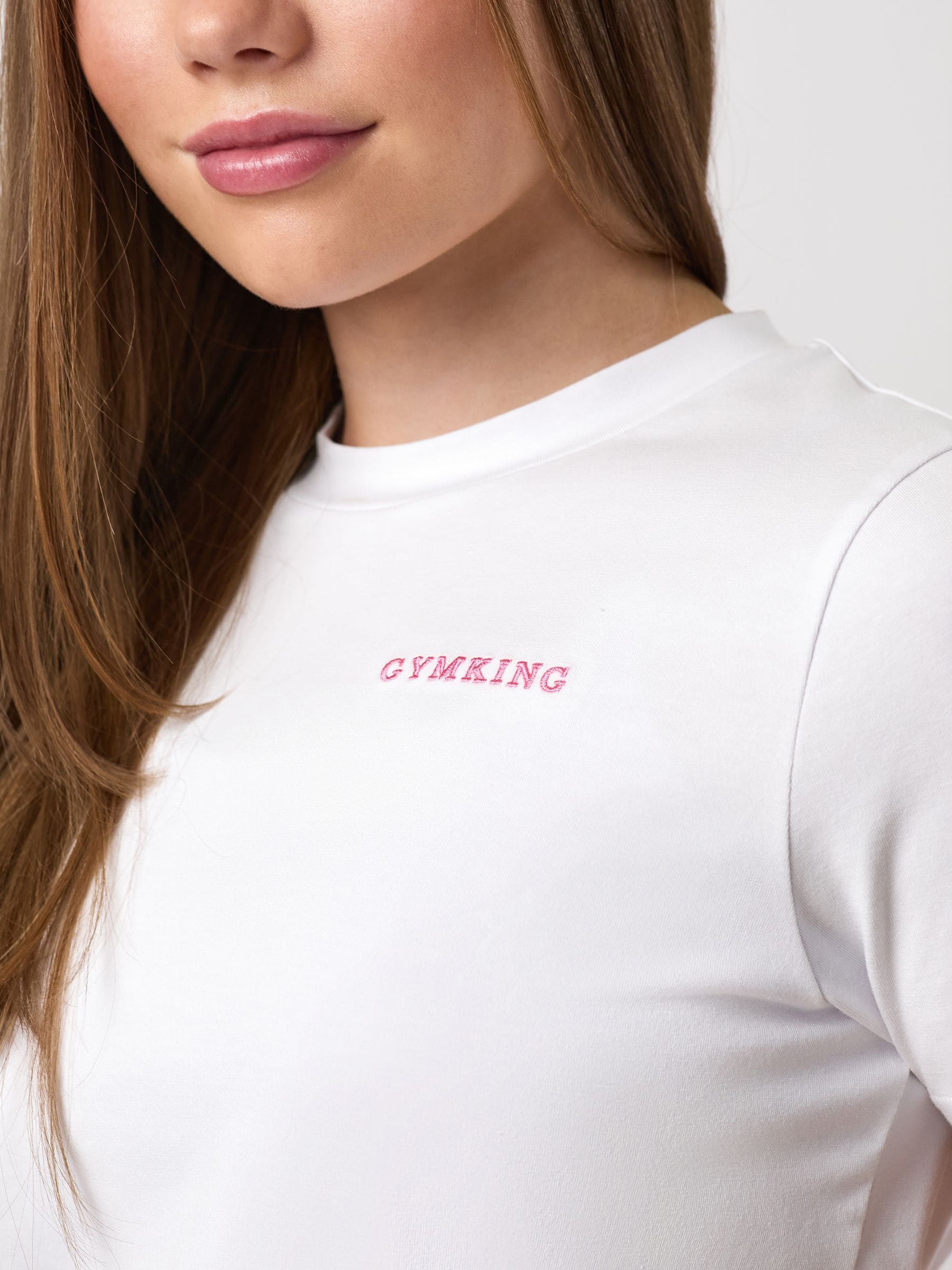 Gym King White Junior 365 Fitted T-Shirt image 3