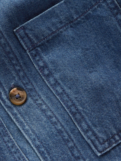 Dsiney Kidz - Boden Blue Cotton Front Pocket Overshirt image 3