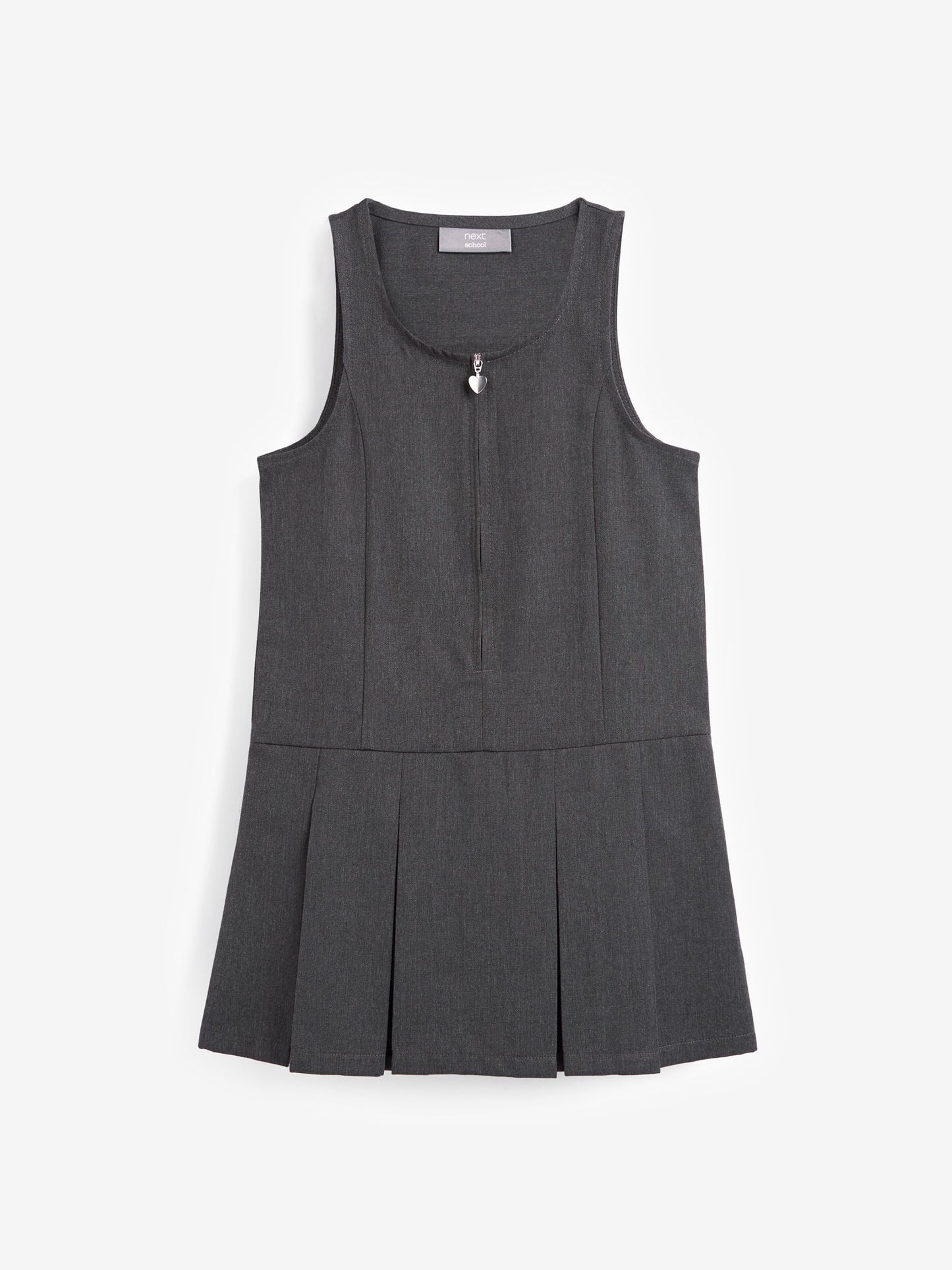 Grey Regular Fit Zip Front School Pinafore (3-14yrs) image 5