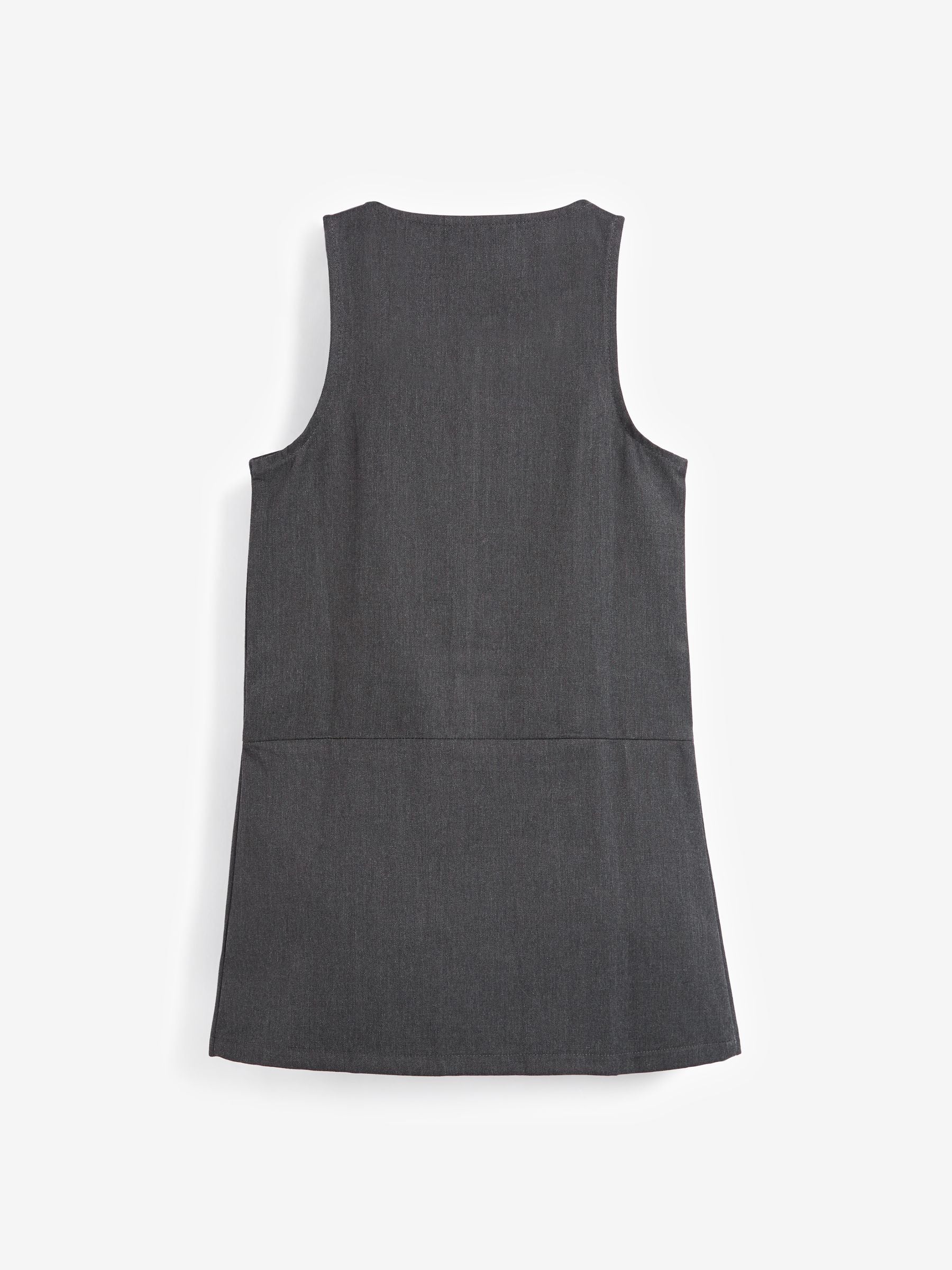 Grey Regular Fit Zip Front School Pinafore (3-14yrs) image 6