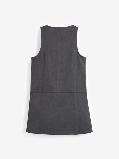 Grey Regular Fit Zip Front School Pinafore (3-14yrs) image 6