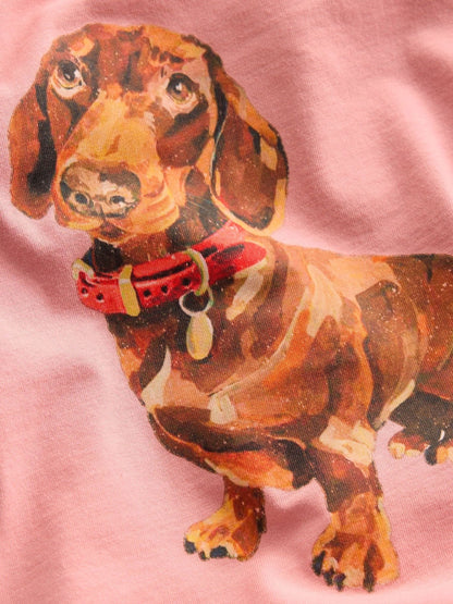 Dsiney Kidz - Boden Pink Short Sleeve Printed T-Shirt image 3