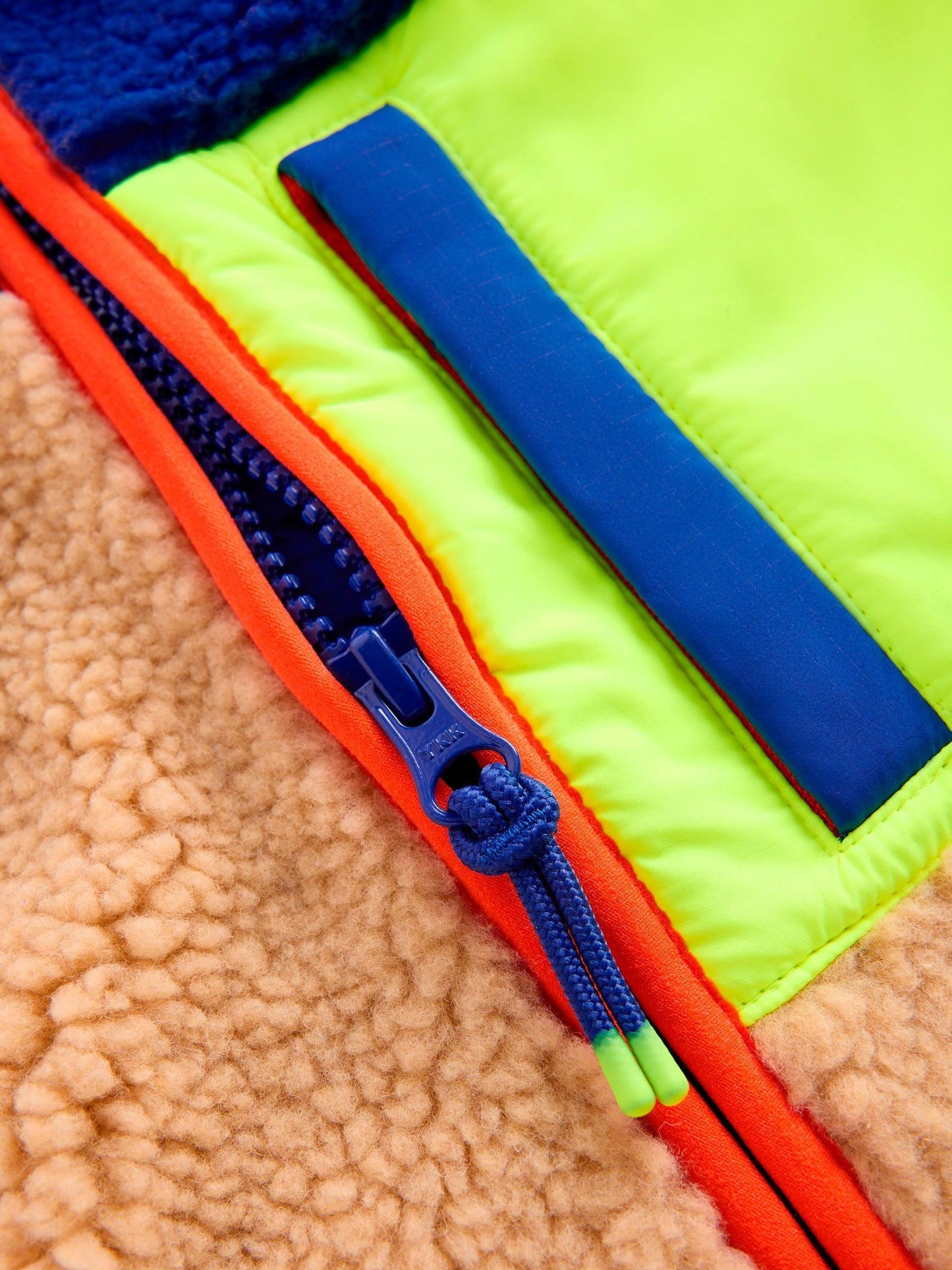 Dsiney Kidz - Boden Brown Cosy Borg Mix Jacket image 3