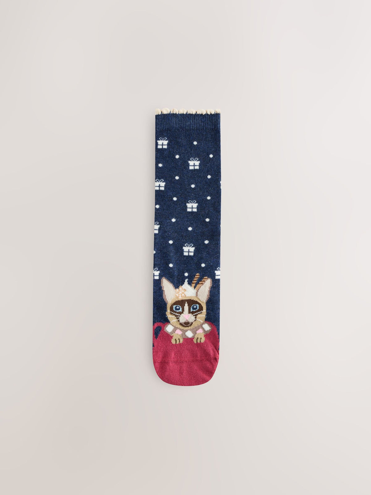 Winter Cats Novelty Heel & Toe Detail Ankle Socks 4 Pack - image 4