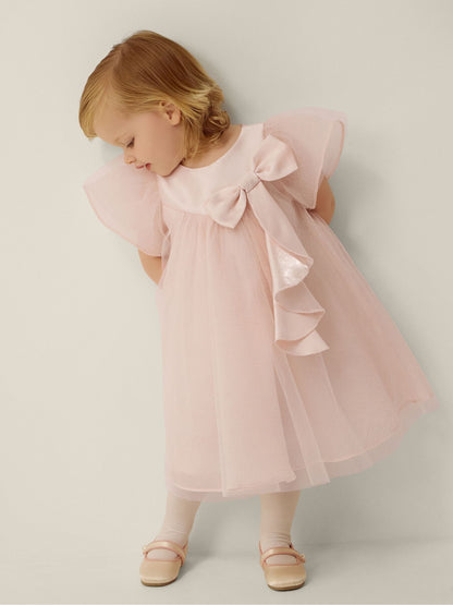 Dsiney Kidz - Monsoon Pink Baby Winnie Satin Bow Party Dress image 1