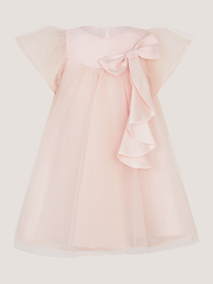 Dsiney Kidz - Monsoon Pink Baby Winnie Satin Bow Party Dress image 2