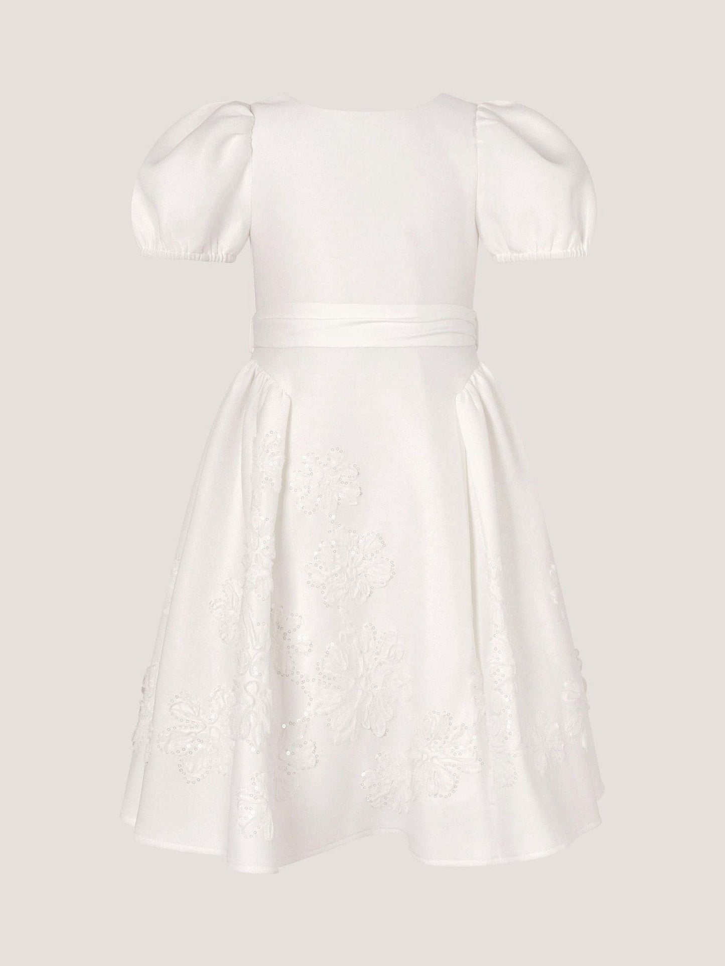 Dsiney Kidz - Monsoon Cream Puff Sleeve Floral Embellished Party Dress image 2