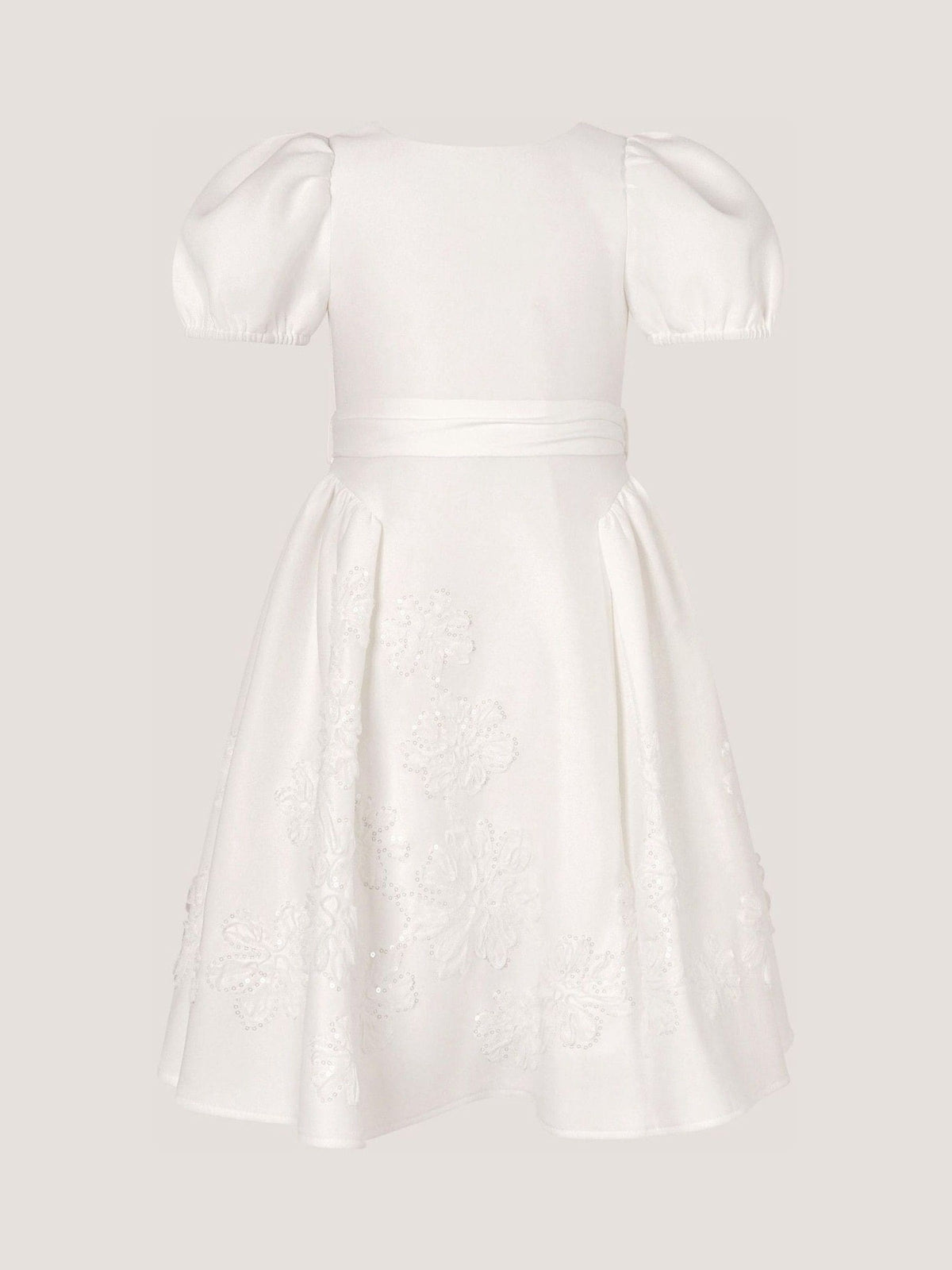 Dsiney Kidz - Monsoon Cream Puff Sleeve Floral Embellished Party Dress image 2