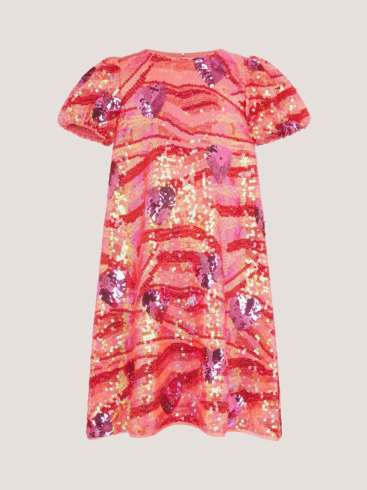 Dsiney Kidz - Monsoon Pink Sequin Heart Party Dress image 2