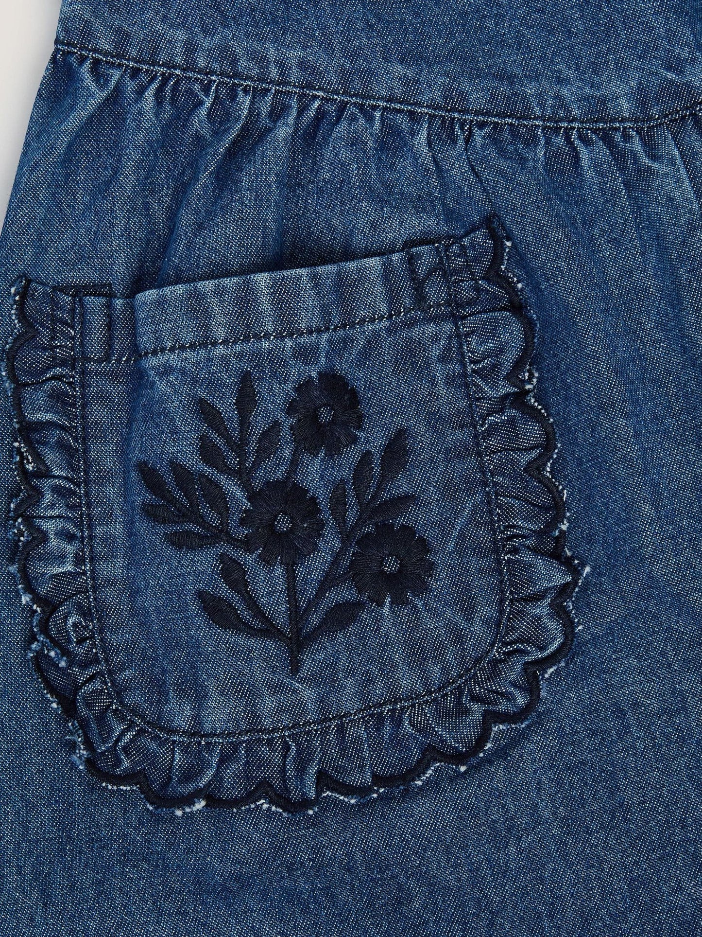 Dsiney Kidz - Monsoon Blue Embroidered Pocket Chambray Trousers image 3
