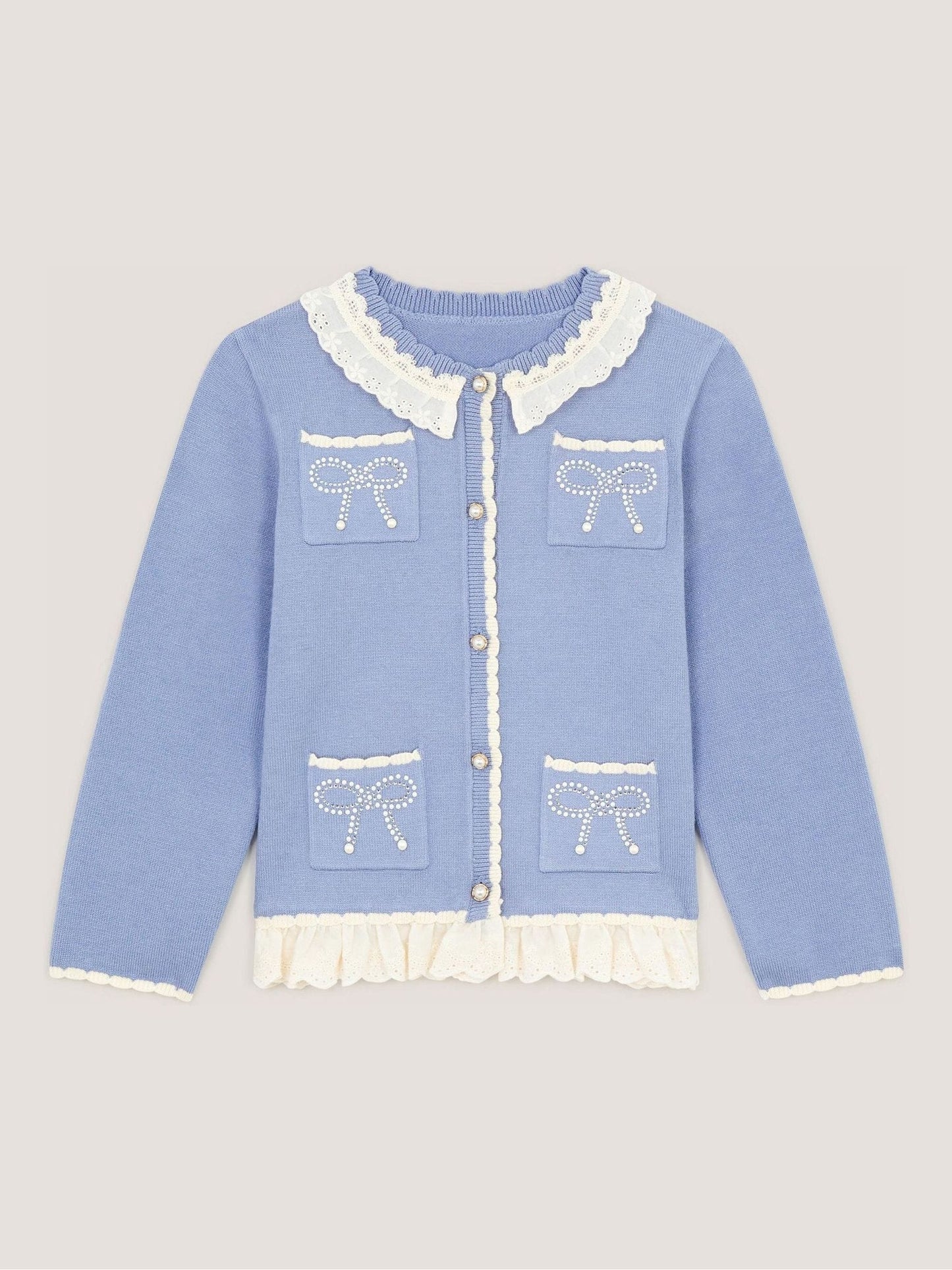 Dsiney Kidz - Monsoon Blue Broderie Lace Cardigan image 2
