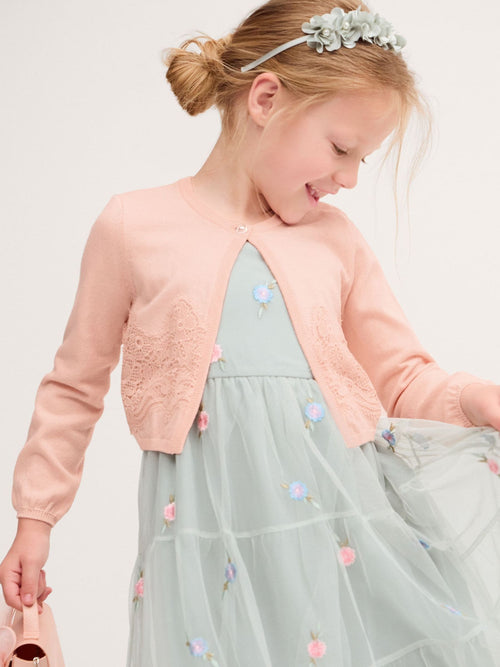 Dsiney Kidz - Monsoon Pink Harper Lace Cardigan image 1