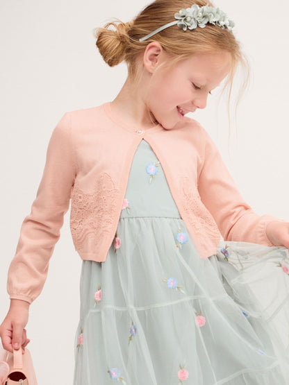 Dsiney Kidz - Monsoon Pink Harper Lace Cardigan image 1