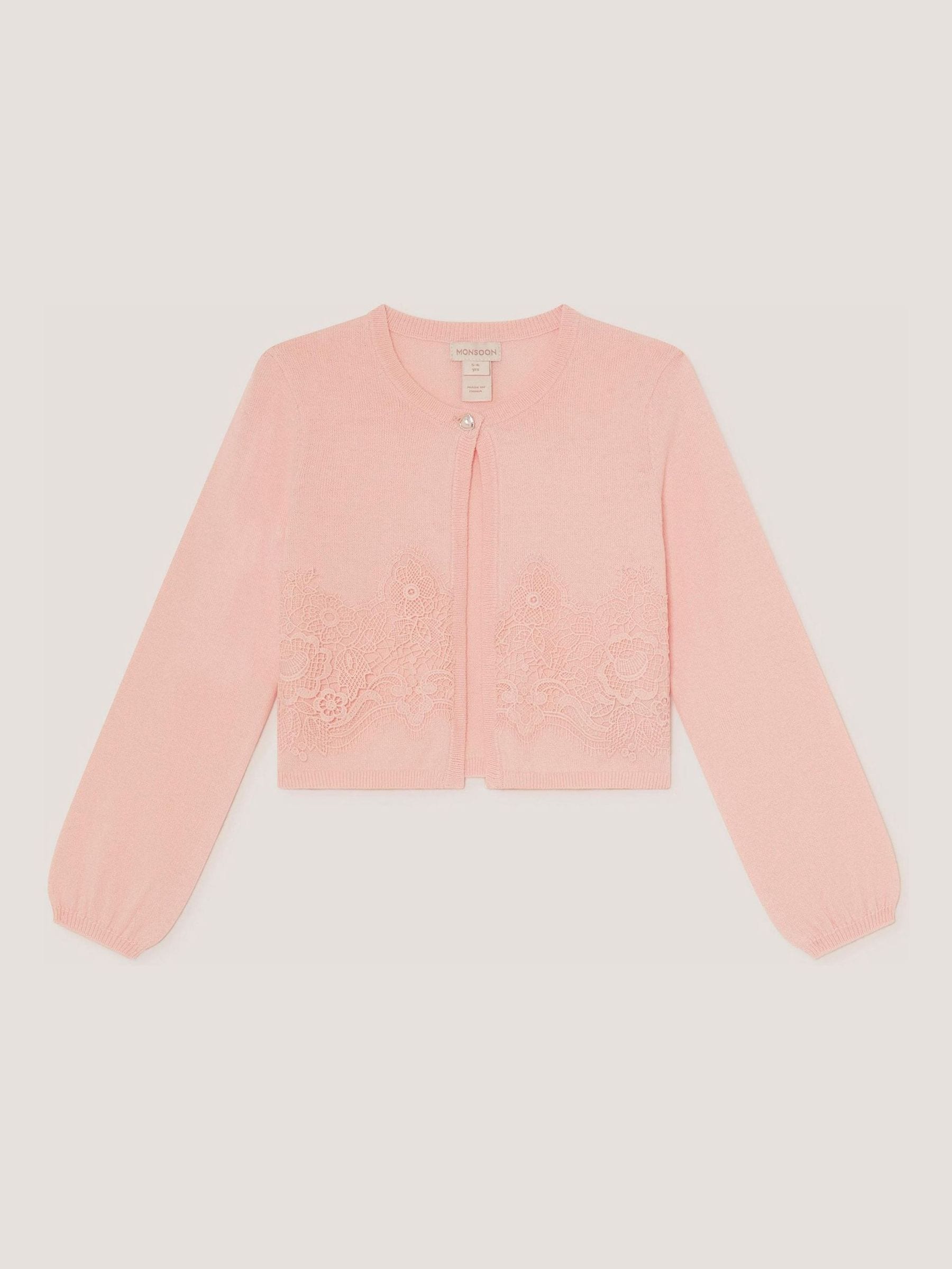 Dsiney Kidz - Monsoon Pink Harper Lace Cardigan image 2