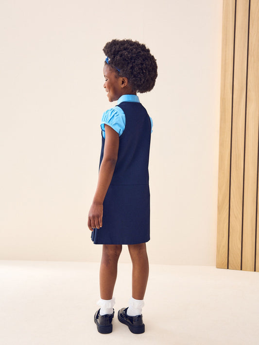 Dsiney Kidz - Navy Blue Regular Fit Zip Front School Pinafore (3-14yrs) image 2