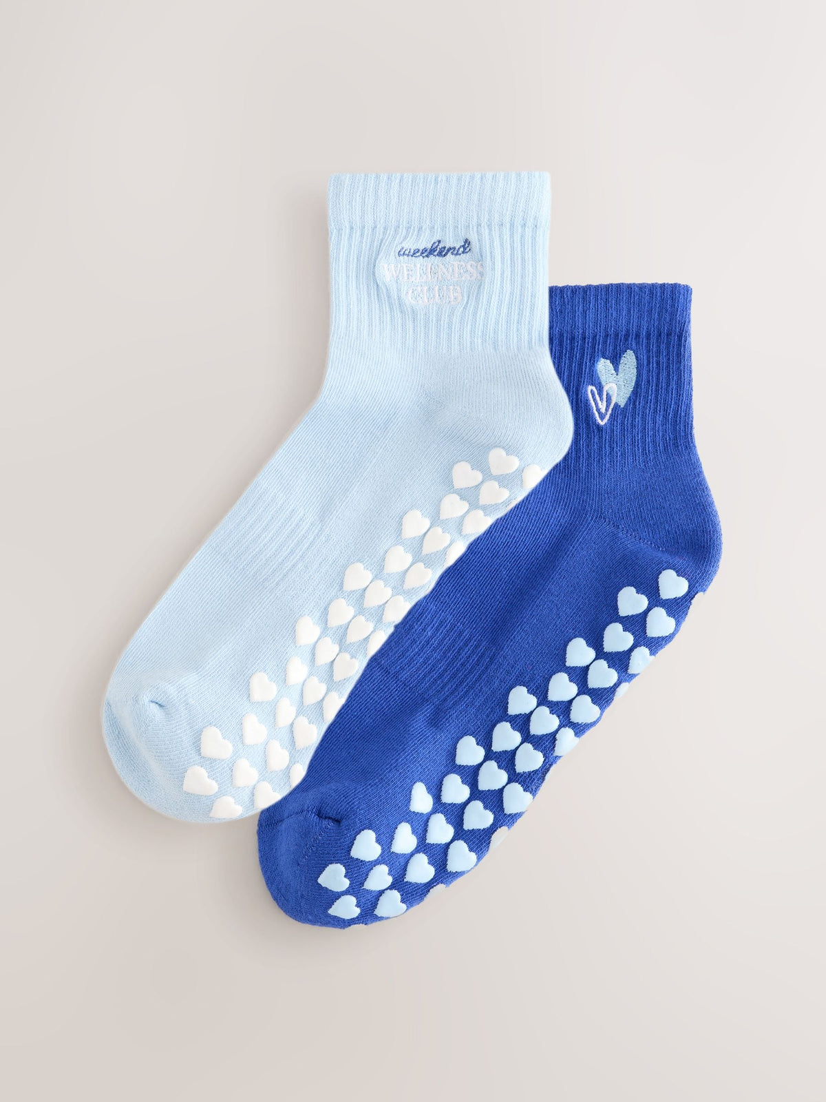 Light Blue Pilates Gripper Socks 2 Pack - image 1