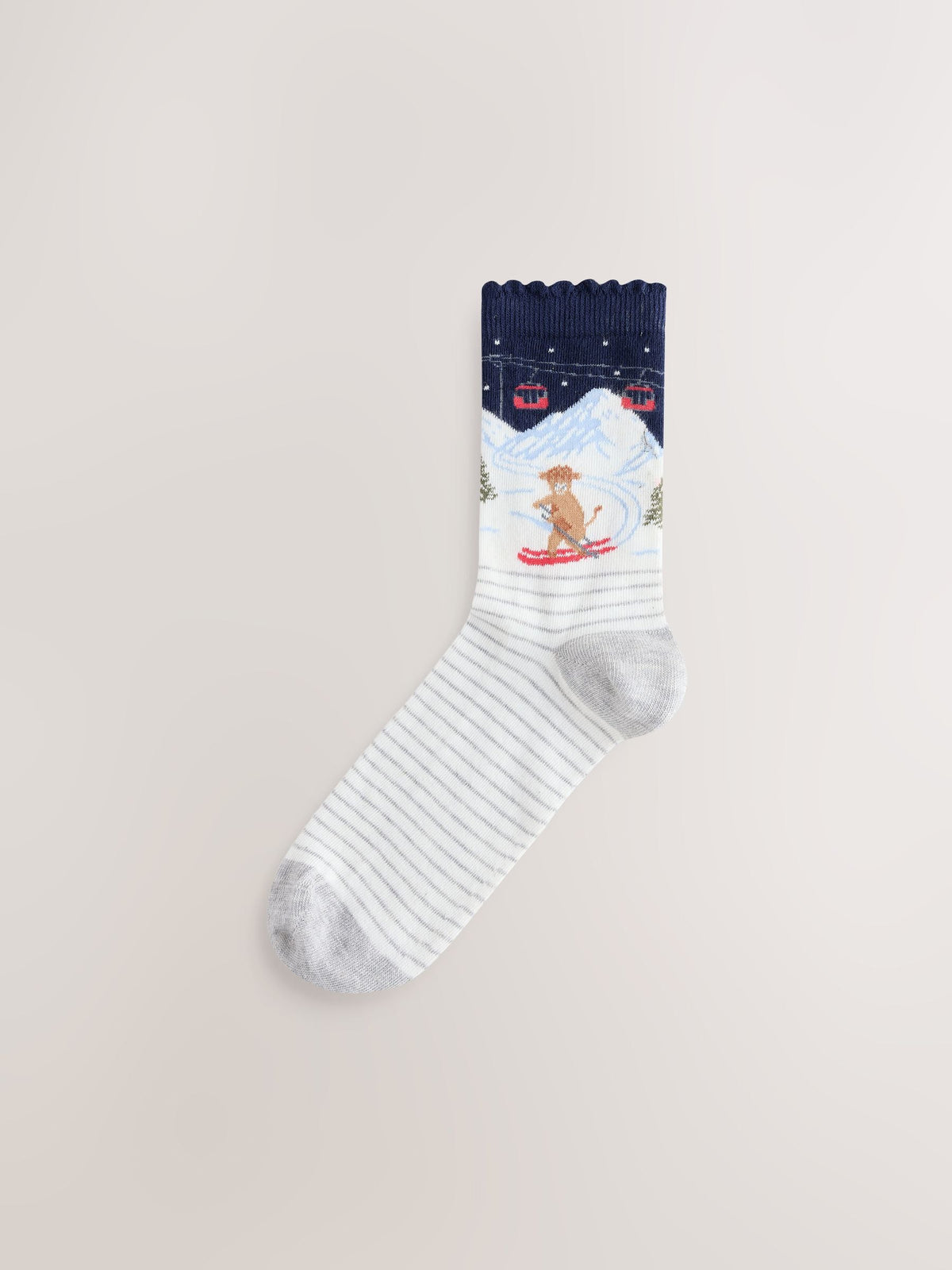 Blue Hamish The Highland Cow Ski Christmas Ankle Socks 4 Pack - image 2