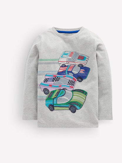Dsiney Kidz - Boden Grey Longsleeve Superstitch T-Shirt image 1