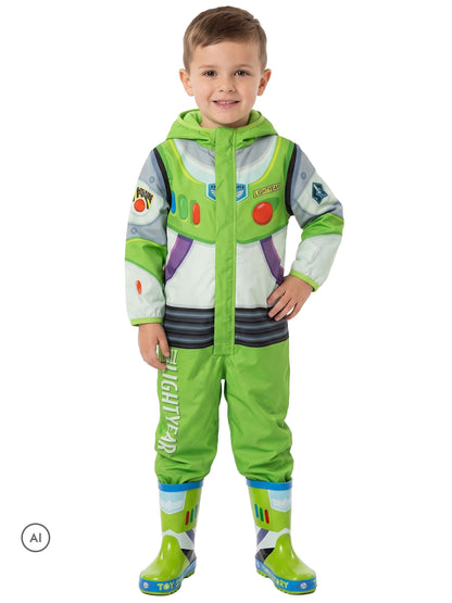 Character Green Disney Toy Story Buzz Lightyear Puddlesuit - image 1