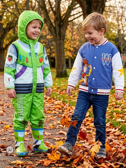 Character Green Disney Toy Story Buzz Lightyear Puddlesuit - image 5